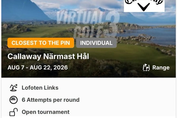Callaway närmast hål