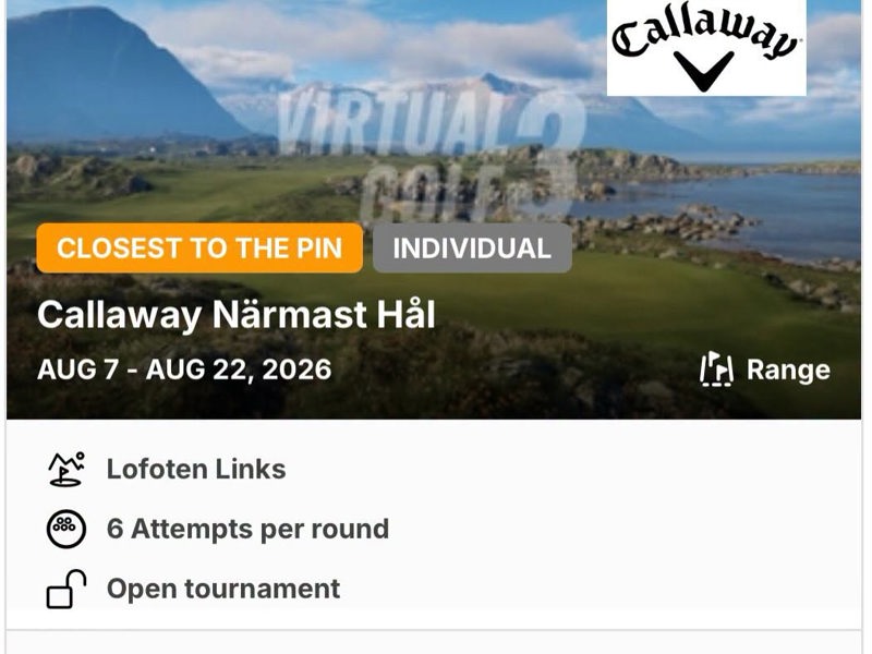 Callaway närmast hål
